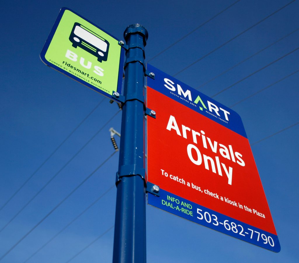 Wilsonville SMART Transit identity: Signage (Creative Director: Matt Giraud)