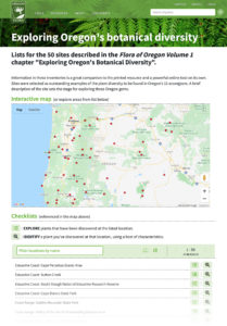 Oregon Flora Inventory page (Matt Giraud, Creative Director, Gyroscope Creative)