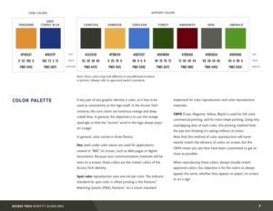 Access Tech color identity (Matt Giraud, Creative Director, Gyroscope Creative)
