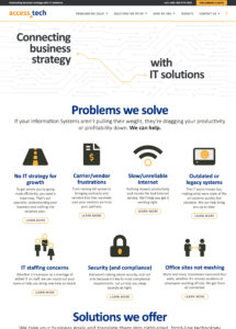 Access Tech home page (Matt Giraud, Creative Director, Developer, Gyroscope Creative)