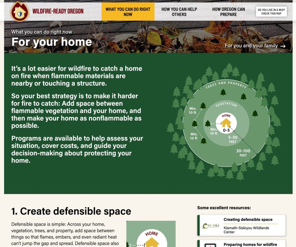 Wildfire-Ready Oregon: For your home conten (Matt Giraud, Creative Director, Developer, Gyroscope Creative)